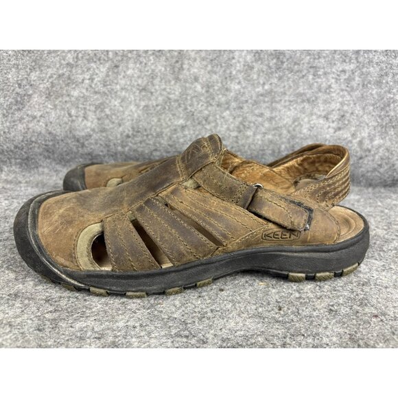 Keen Shoes Mens Size 11 Brown Leather Fisherman Sandals KEEN.CUSH Outdoor Hiking - Picture 1 of 8
